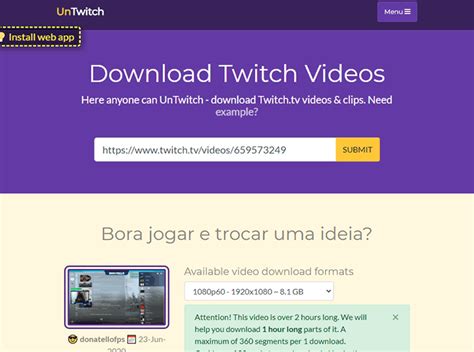 How to Download Twitch VOD Videos. . Vod downloader